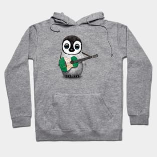 Baby Penguin Playing Nigerian Flag Guitar Hoodie